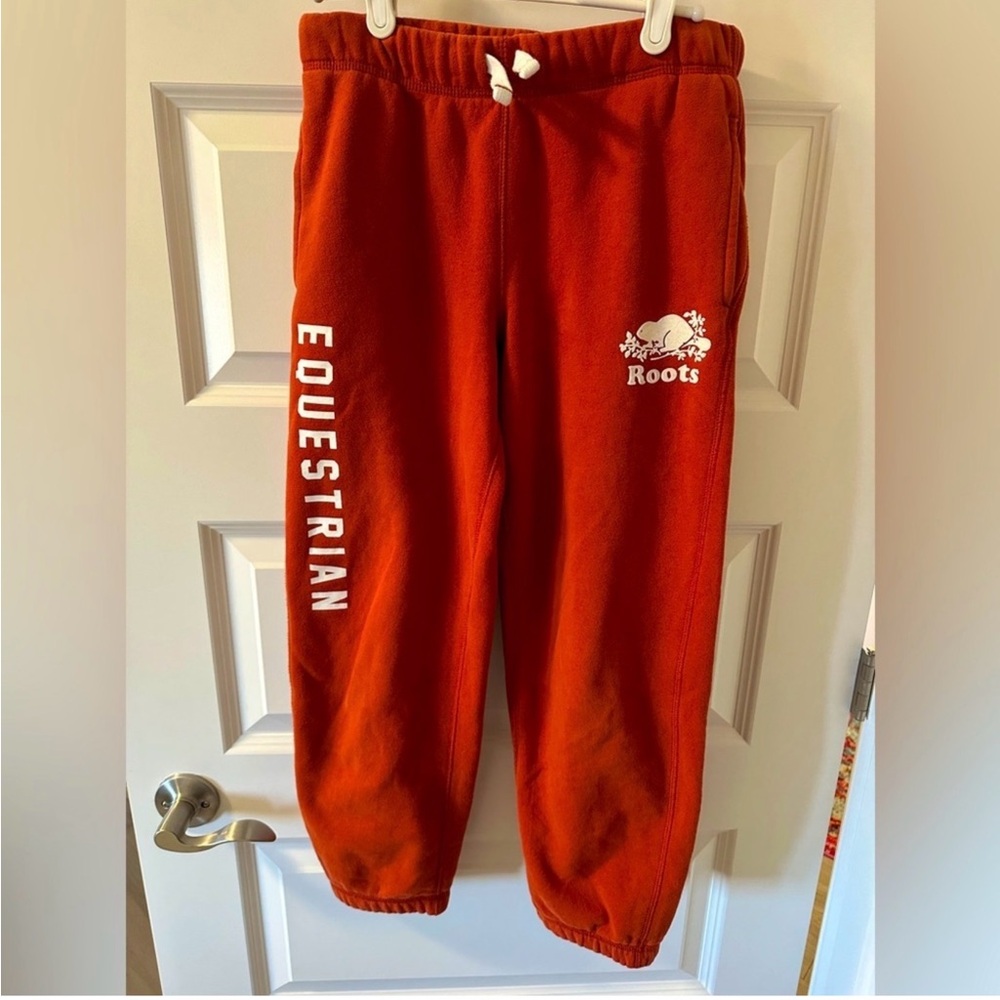 Roots Kids Equestrian Track Pants Sweatpants Burnt Orange Size 10